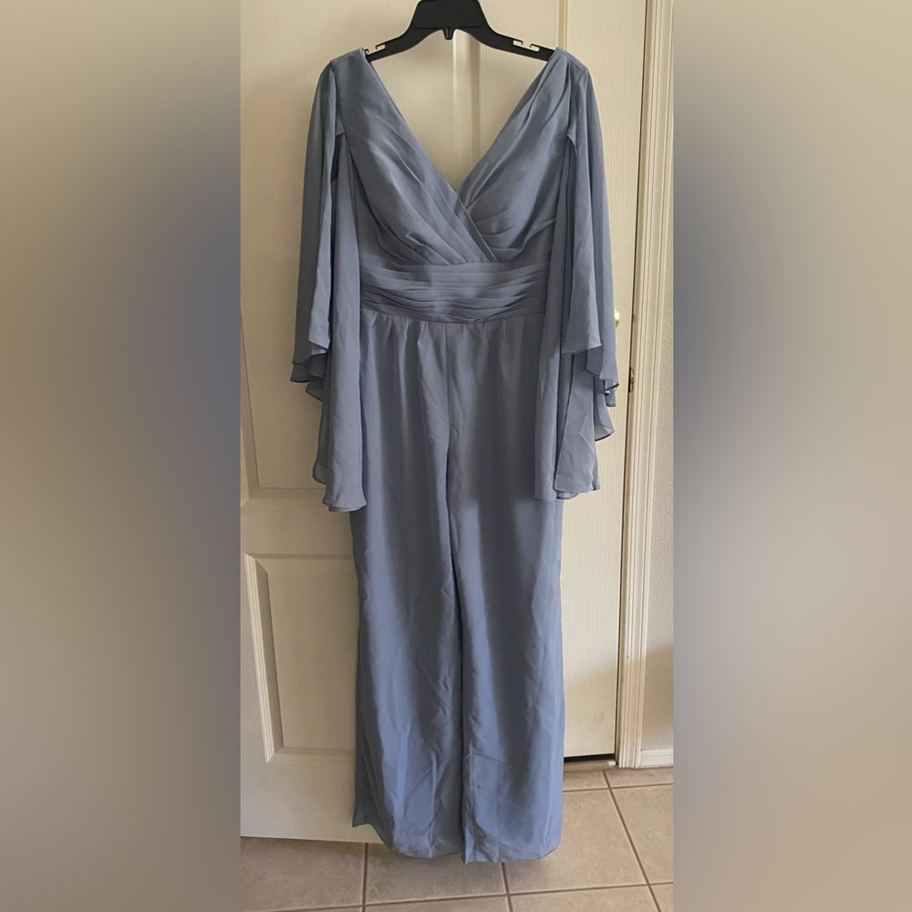 Gray Chiffon Jumpsuit or Pantsuit for formal affair